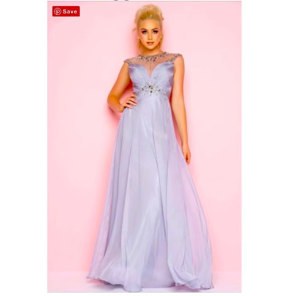 Silver/gown rhinestoned top